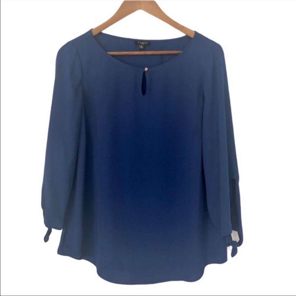 Talbots blue blouse